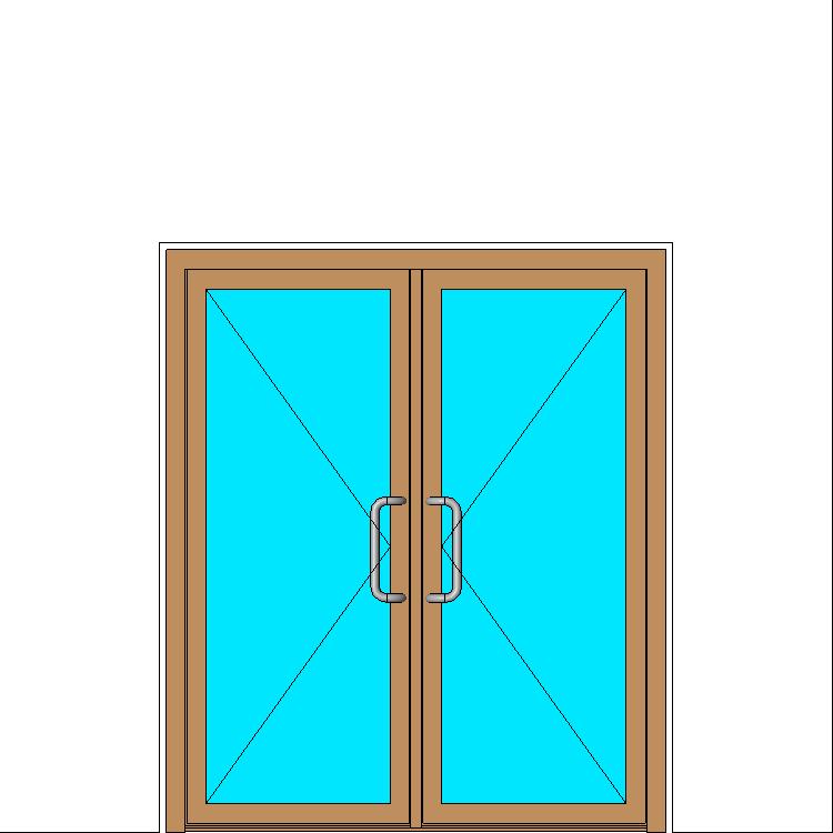 Дверь наружного открывания двухстворчатая V72